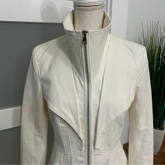 Bebe Margret Canvas Tea SZ Medium Ivory Coquette Fit And Flare Retail $169 NWT - Picture 4 of 11